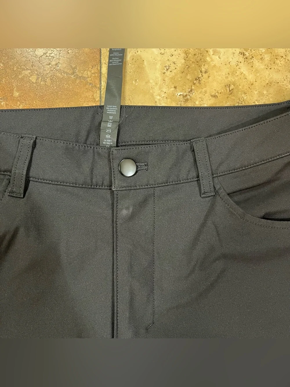 Lululemon Men’s ABC Commission Warpstreme Performance Chino Pants Black Size 34